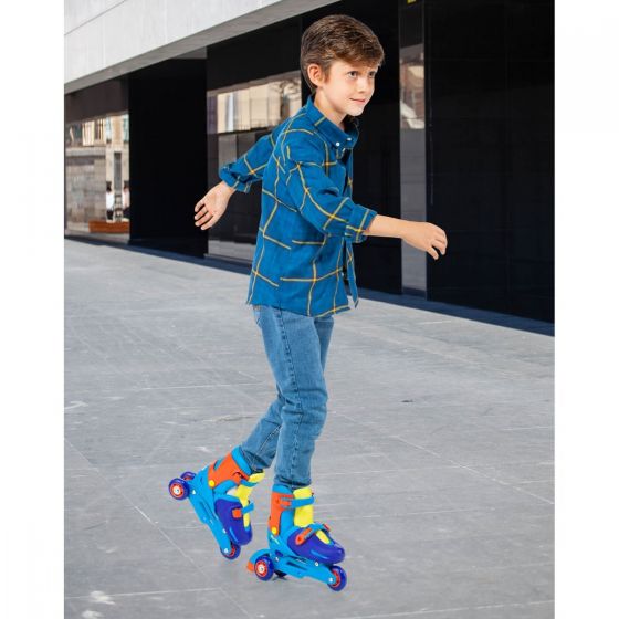 Patines en línea para niños 3 in line Skates Azul Talla 31-34 de