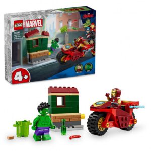 Lego Iron Man con Moto y Hulk